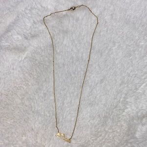 Gold mountain necklace